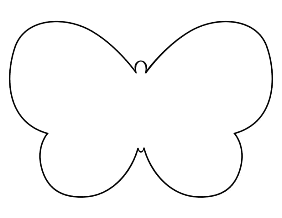 Butterfly No Antennae Large Tracing Shape Pdf Free Vectors